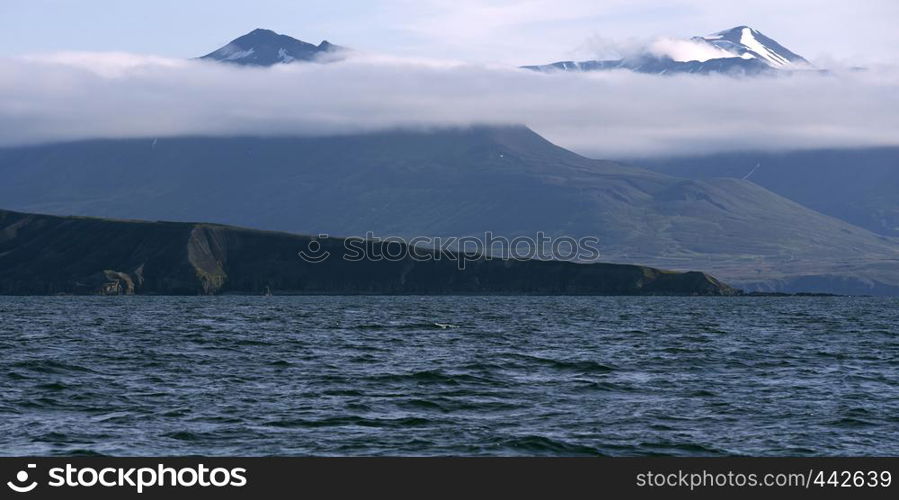Mountains and Seashore of the Atlantic Ocean, Icelandic Landscape.