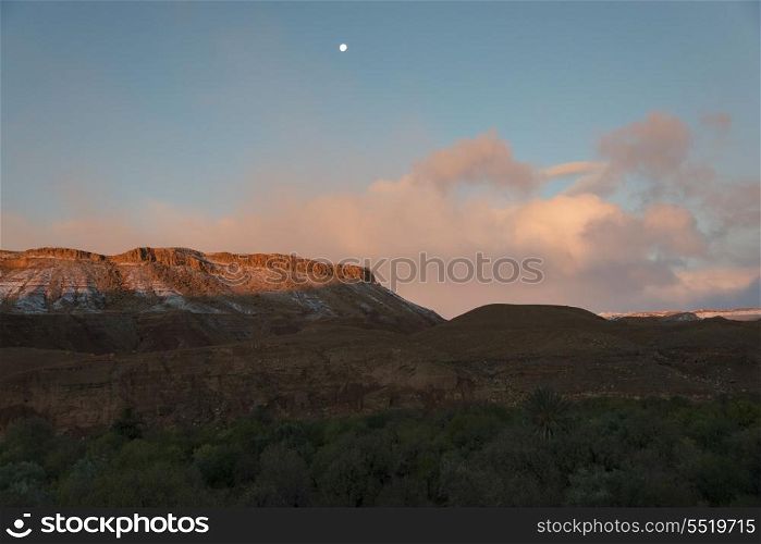 Mountains at dusk, Atlas Mountains, Ouarzazate, Morocco