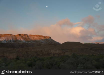 Mountains at dusk, Atlas Mountains, Ouarzazate, Morocco