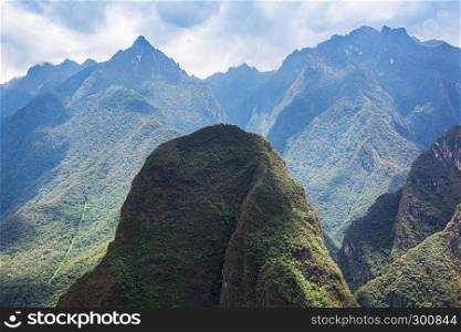 mountains covered with forest. Peru