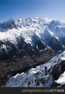 Mountains covered with snow