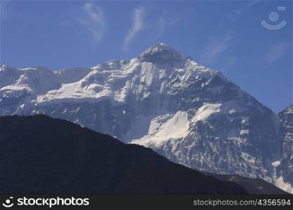 Mountains covered with snow, Annapurna Range, Himalayas, Nepal