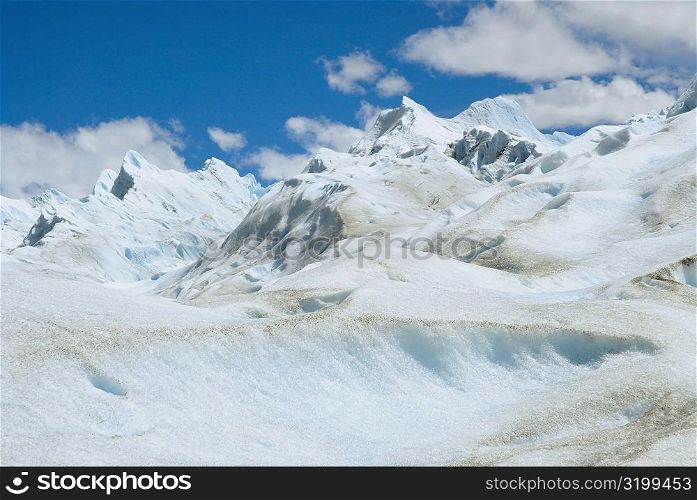 Mountains covered with snow, Glacier Grande, Mt Fitzroy, Chalten, Southern Patagonian Ice Field, Patagonia, Argentina