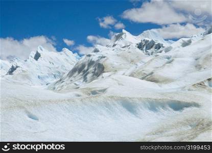 Mountains covered with snow, Glacier Grande, Mt Fitzroy, Chalten, Southern Patagonian Ice Field, Patagonia, Argentina