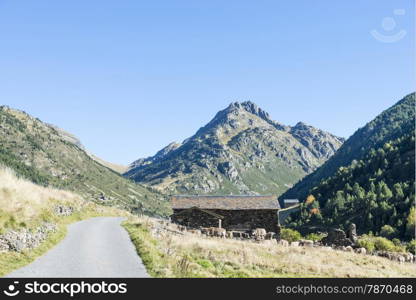 mountains in autumn in Andorra La Vella