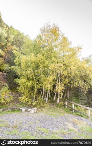 mountains in autumn in Andorra La Vella