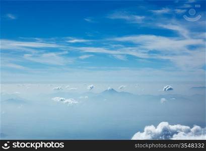 Mountains in clouds. Kodaikanal, Tamil Nadu