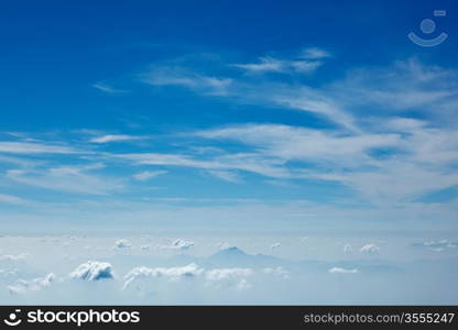 Mountains in clouds. Kodaikanal, Tamil Nadu