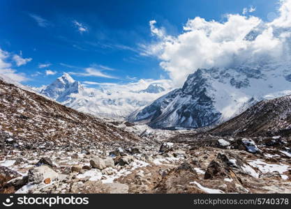 Mountains in Everest region, Himalaya, east Nepal