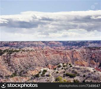 Mountains in Palo Duro Canyon state park.Texas.
