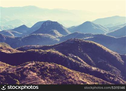 Mountains in the remote area of Mexico