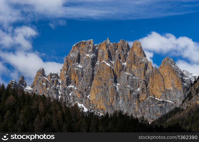 Mountains in the Valley di Fassa near Pozza di Fassa Trentino Italy