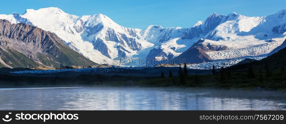 Mountains in Wrangell St. Elias National Park, Alaska