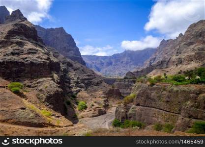 Mountains landscape in Santo Antao island, Cape Verde, Africa. Mountains landscape in Santo Antao island, Cape Verde