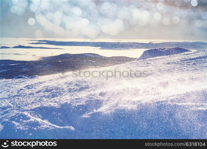 Mountains landscapes for winter christmas background