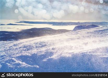 Mountains landscapes for winter christmas background