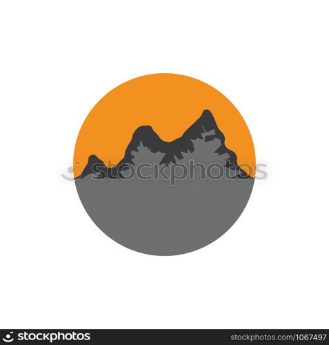 Mountains Logo vectorTemplate illustration