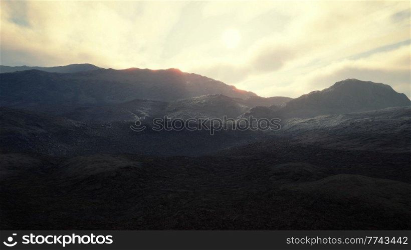 mountains of Afghanistan at sunset