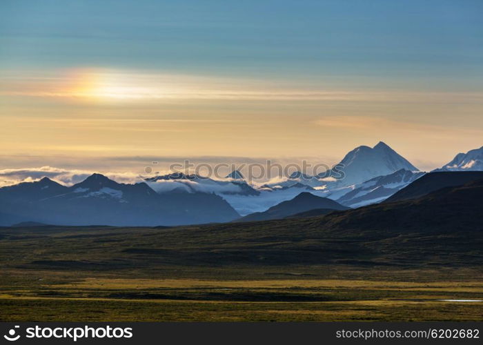 Mountains of Alaska in summer