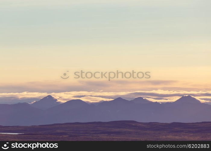 Mountains of Alaska in summer