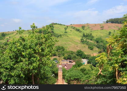 Mountains with blue sky