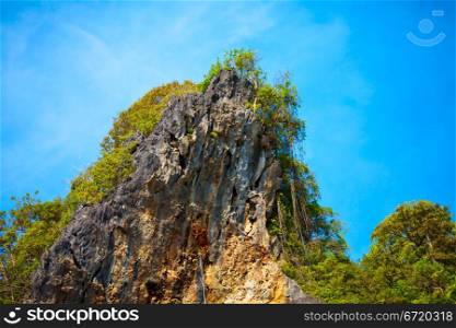 mountains with green trees in Krabi, Thailand