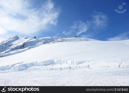 Mountains with snow in winter, Val-d&acute;Isere, Alps, France