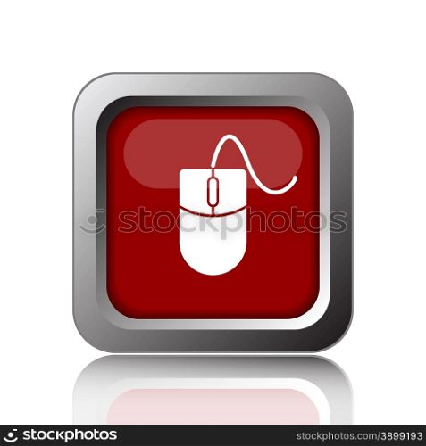 Mouse icon. Internet button on white background