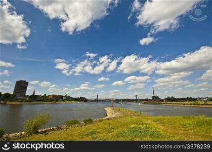 mouth of the river ruhr into the rhine