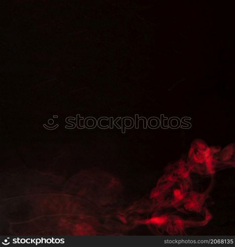 movement red smoke black background with copy space writing text