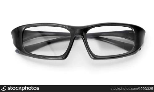 movie glasses isolated with clipping path