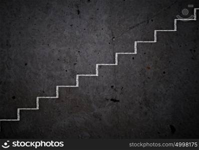 Moving forward. Background image of success ladder. Promotion and achievement
