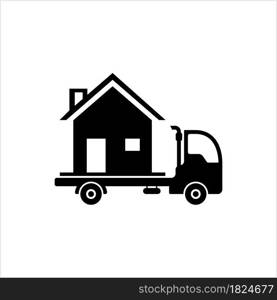 Moving Home Icon, Home Logistic Packer, Mover Vector Art Illustration