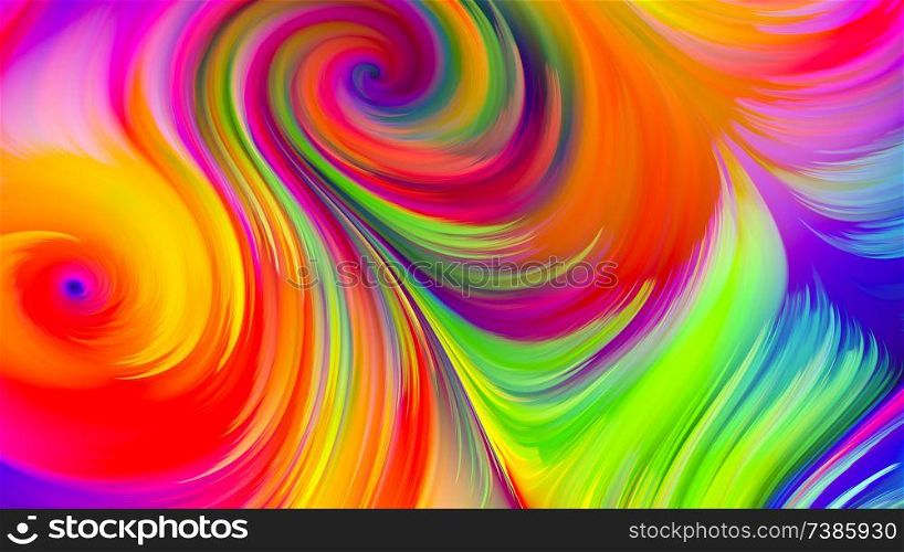 Moving Paint. Liquid Screen series. Backdrop design of vibrant flow of hues and gradients for works on art, design and technology