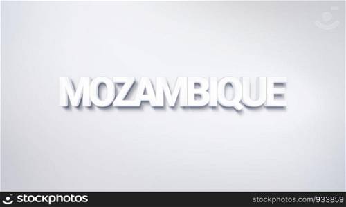 Mozambique, text design. calligraphy. Typography poster. Usable as Wallpaper background