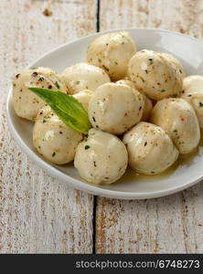 Mozzarella Cheese With Olive Oil ,Herbs And Spices