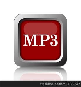 MP3 icon. Internet button on white background