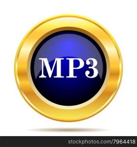 MP3 icon. Internet button on white background.
