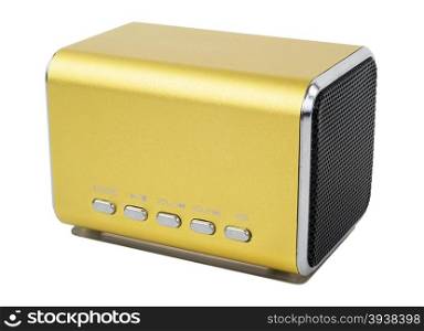 mp3 player isolated on white.Macro