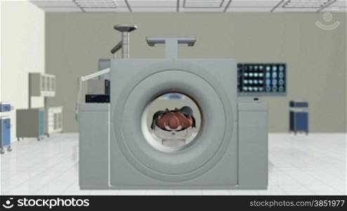 MRI Scan in Hospital Room, Alpha