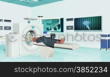 MRI Scanner in a Hospital Room