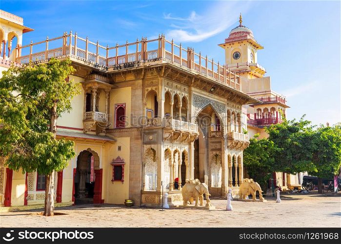 Mubarak Mahal City Palace in Jaipur, Rajasthan, India.. Mubarak Mahal City Palace, Jaipur, Rajasthan, India