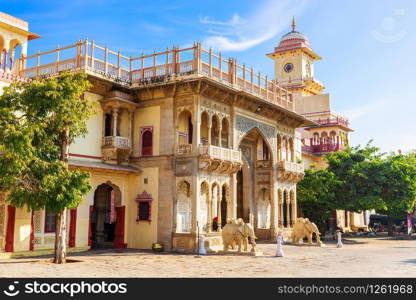 Mubarak Mahal City Palace in Jaipur, Rajasthan, India.. Mubarak Mahal City Palace, Jaipur, Rajasthan, India