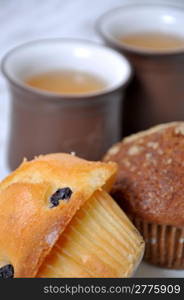 Muffin and chinese tea