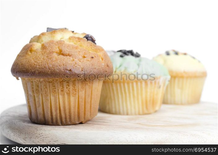 muffin cake isolated on white