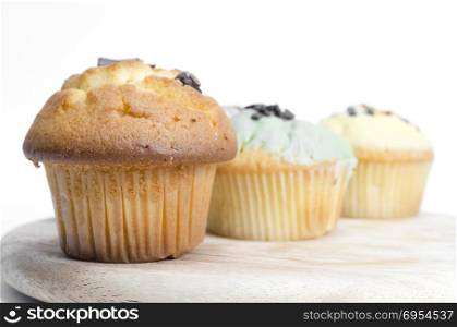 muffin cake isolated on white