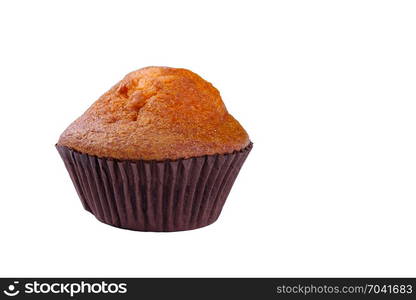 Muffin cupcake isolated on white