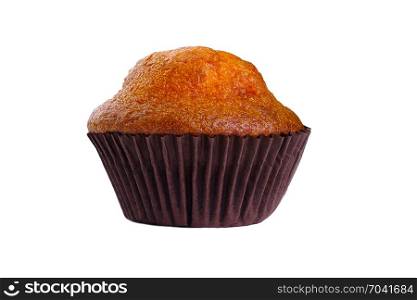 Muffin cupcake isolated on white