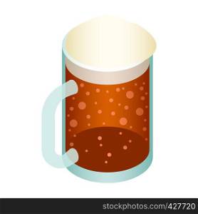 Mug of beer icon. Isometric of mug of beer vector icon for web design isolated on white background. Mug of beer icon, isometric style