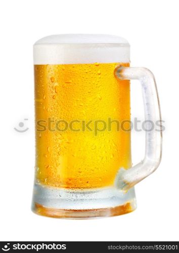 mug of beer isolated on white background